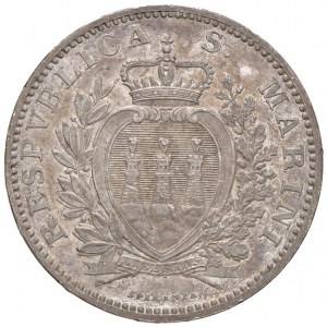 Italian coins - SAN MARINO 2 Lire 1906 - Gig. 26 AG (g 10,01)...