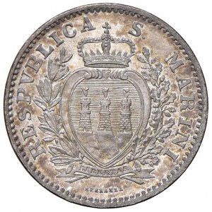Italian coins - SAN MARINO Lira 1906 - Gig. 27 AG (g 5,04) Co...