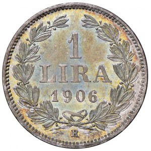Italian coins - SAN MARINO Lira 1906 - Gig. 27 AG (g 5,04) Co...