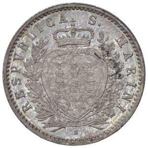Italian coins - SAN MARINO 50 cents 1898 - AG (g 2.53)...