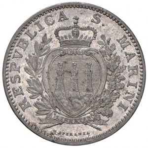 Italian coins - SAN MARINO 2 Lire 1898 - Gig. 25 AG (g 9.99) ...