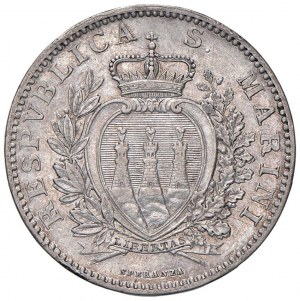 Italian coins - SAN MARINO 2 Lire 1898 - Gig. 25 AG (g 9.99)...