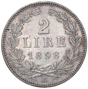 Italian coins - SAN MARINO 2 Lire 1898 - Gig. 25 AG (g 9.99)...