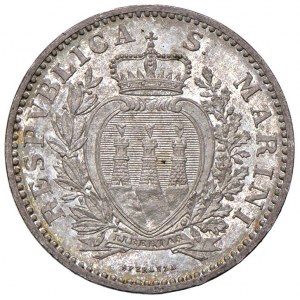 Italian coins - SAN MARINO Lira 1898 - Gig. 27 AG (g 5,00) Co...
