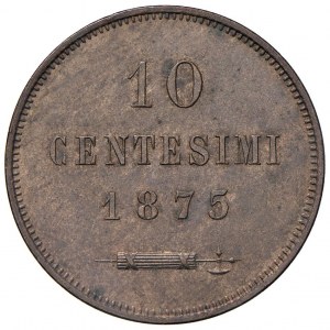 Italian coins - SAN MARINO 10 cents 1875 - Gig. 30 CU (g ...