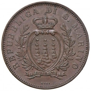 Italian coins - SAN MARINO 10 Centesimi 1893 - Gig. 31 CU (g ...