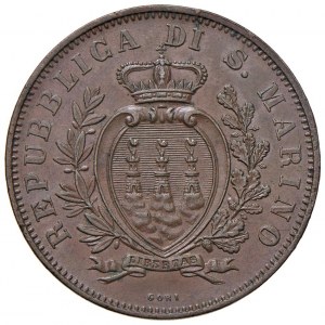 Italian coins - SAN MARINO 10 cents 1893 - Gig. 31 CU (g ...
