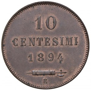 Italian coins - SAN MARINO 10 Centesimi 1894 - Gig. 32 CU (g ...