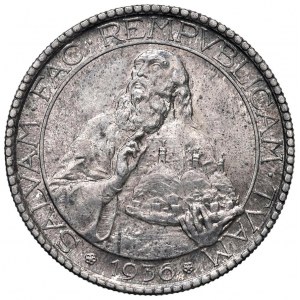 Italian coins - SAN MARINO 20 Lire 1936 - Gig. 6 AG (g 15,00)...