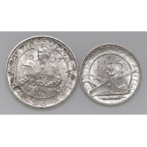 Italian coins - SAN MARINO 10 e 5 Lira 1931 - AG (g 10,00 + 5...