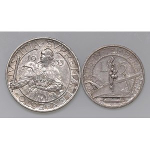 Italian coins - SAN MARINO 10 e 5 Lire 1933 - AG (g 9,99 + 5,...