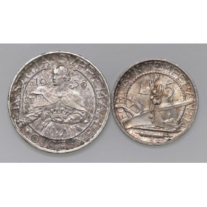 Italian coins - SAN MARINO 10 e 5 Lire 1936 - AG (g 9,95 + 5,...