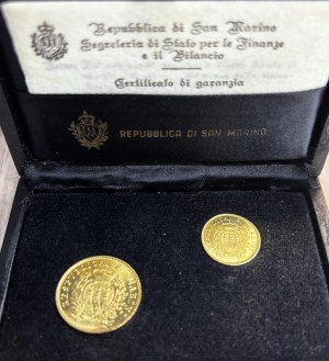 Italian coins - SAN MARINO 2 and 1 Scudi 1975 - AU (g 6.00 + 3,...