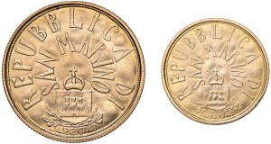 Italian coins - SAN MARINO 2 and 1 Scudi 1983 - AU (g 4.00 + 2,...