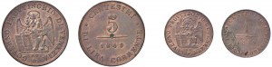 Italian coins - VENICE Provisional government (1848-1849) 5 and 1...