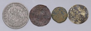 Italian coins - Lot of three tokens and one foreign coin c...