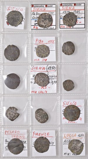 Italian coins - Lot of fifteen coins as pictured. From esa...