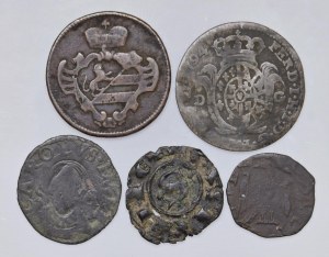 Italian coins - Lot of five coins for examination, as per ...