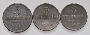 Italian coins - Lot of three coins as pictured. To be examined...