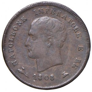 Napoleonic Coins Minted in Italy - Napoleone (1805-1814) Bologna - 3 Centesimi 1...