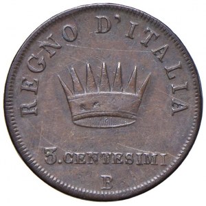 Napoleonic Coins Minted in Italy - Napoleone (1805-1814) Bologna - 3 Centesimi 1...