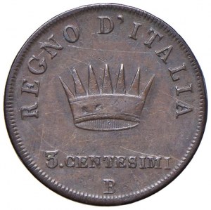 Napoleonic Coins Minted in Italy - Napoleon (1805-1814) Bologna - 3 Centesimi 1...
