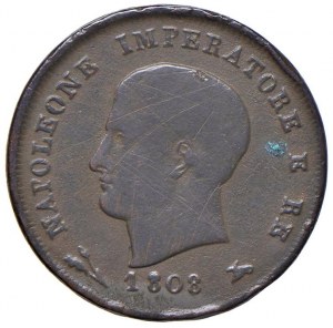 Napoleonic Coins Minted in Italy - Napoleon (1805-1814) Bologna - 3 Centesimi 1...