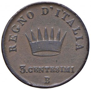 Napoleonic Coins Minted in Italy - Napoleon (1805-1814) Bologna - 3 Centesimi 1...