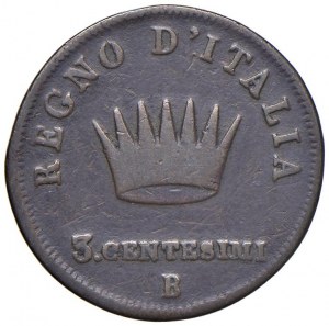Napoleonic Coins Minted in Italy - Napoleon (1805-1814) Bologna - 3 Centesimi 1...