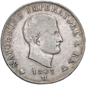 Napoleonic Coins Minted in Italy - Napoleon (1805-1814) Milan - 5 Lire 1807 - ...