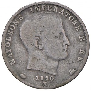 Napoleonic Coins Minted in Italy - Napoleone (1804-1814) Milano - Lira 1810 punt...