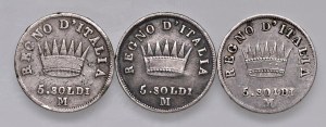 Napoleonic Coins Minted in Italy - Napoleon (1805-1814) Milan - 5 Soldi 1810, ...