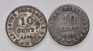 Napoleonic Coins Minted in Italy - Napoleon (1805-1814) Milan - 10 Centesimi 1...