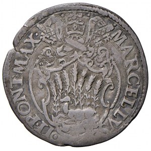 Papal coins - Marcellus II (1555) Julius - Munt. 5 AG (g 2.8...