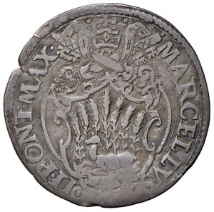 Papal coins - Marcellus II (1555) Julius - Munt. 5 AG (g 2.8...