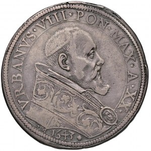 Papal coins - Urbano VIII (1623-1644) Piastra 1643 A. XX - ...