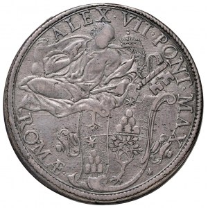 Papal coins - Alessandro VII (1655-1667) Piastra - Munt. 7I...