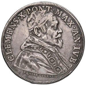 Papal coins - Clemente X (1670-1676) Piastra 1675 Porta San...