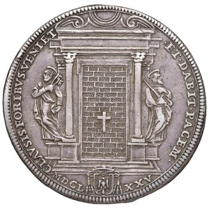 Papal coins - Clemente X (1670-1676) Piastra 1675 Porta San...