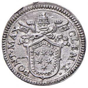 Papal coins - Clemente X (1670-1676) Mezzo grosso 1675 Port...