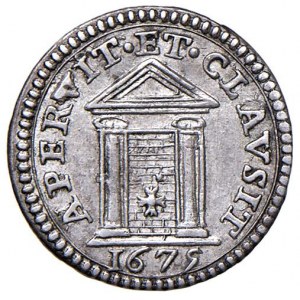Papal coins - Clemente X (1670-1676) Mezzo grosso 1675 Port...