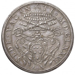 Papal coins - Sede Vacante (1676) Piastra 1676 - Munt. 1 AG...