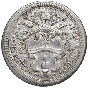 Papal coins - Clemente XI (1700-1721) Testone A. VII - Munt...