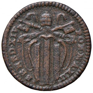 Papal coins - Benedetto XIV (1740-1758) Quattrino 1752 A. X...