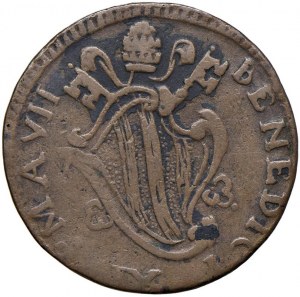 Papal coins - Benedict XIV (1740-1758) Ferrara - Mezzo Bai...