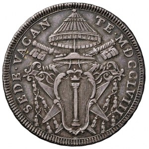 Papal coins - Sede Vacante (1758) Mezzo scudo 1758 - Munt. ...
