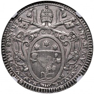 Papal coins - Pius VI (1775-1799) Shield 1780 A. VI - Nomisma...