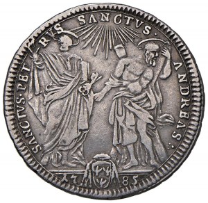 Papal coins - Pius VI (1775-1799) Testone 1785 A. XI - Munt....
