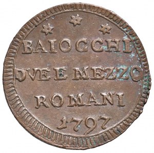 Papal coins - Pius VI (1775-1799) Rome - Sampietrino 1797 se...