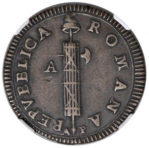 Papal coins - Roman Republic (1798-1799) Ancona - 2 Baio...